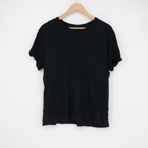 a new day Tops - A New Day Black Short Sleeve Crew Neck Cotton Modal Blend T-Shirt Womens Large